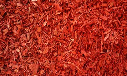 red dyed mulch